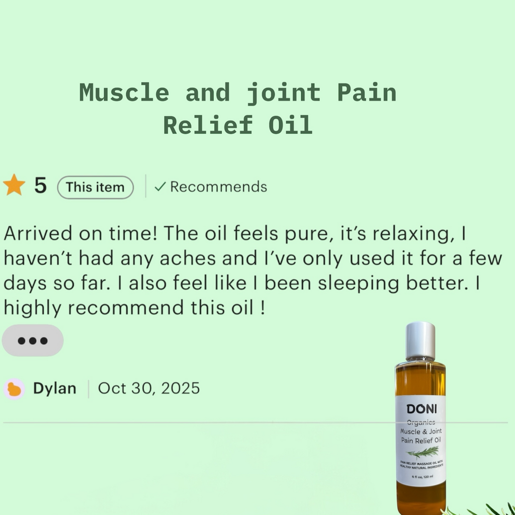 Organic Pain Relief Massage Oil with All-Natural Herbs