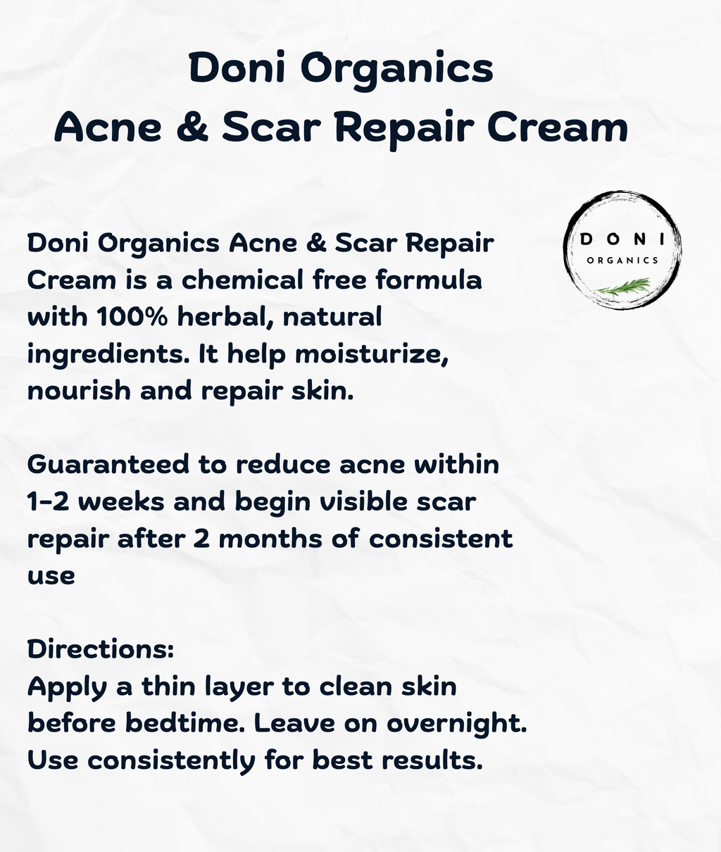 Organic Acne & Scar Repair Cream