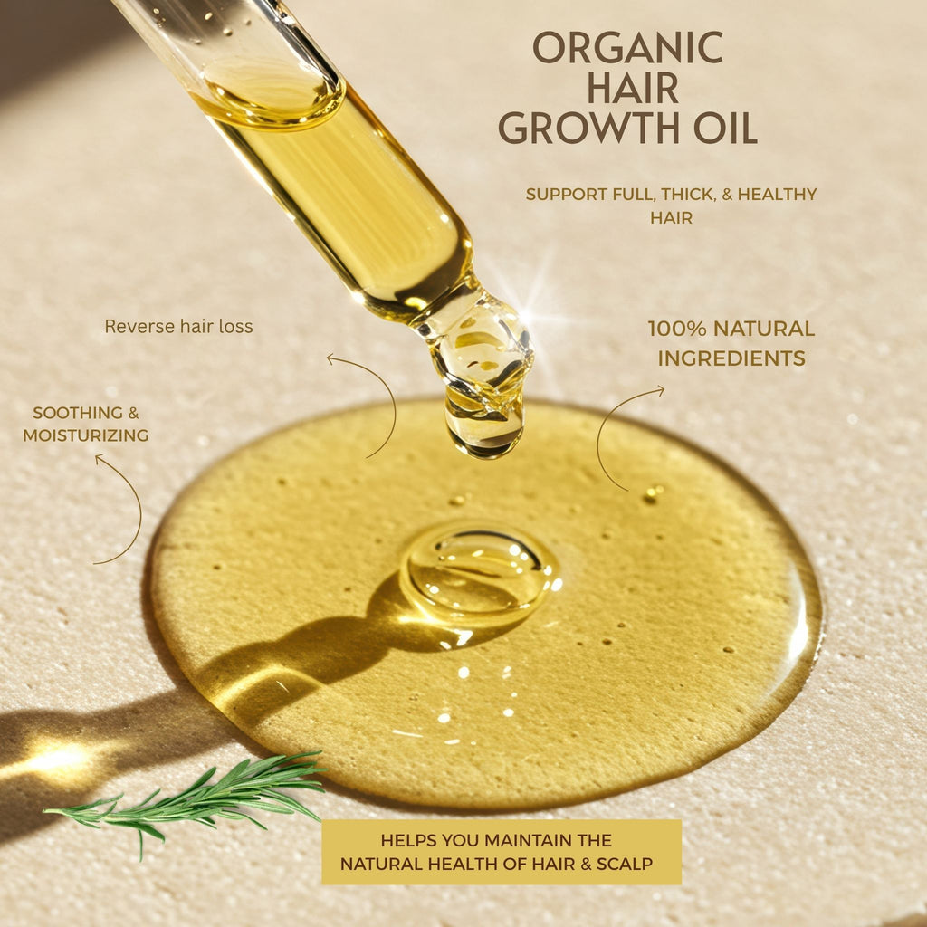 Organic Hair Growth Oil-Natural Scalp Treatment for Hair Loss