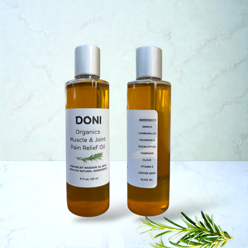 Organic Pain Relief Massage Oil - Natural Muscle & Joint Relief with Arnica