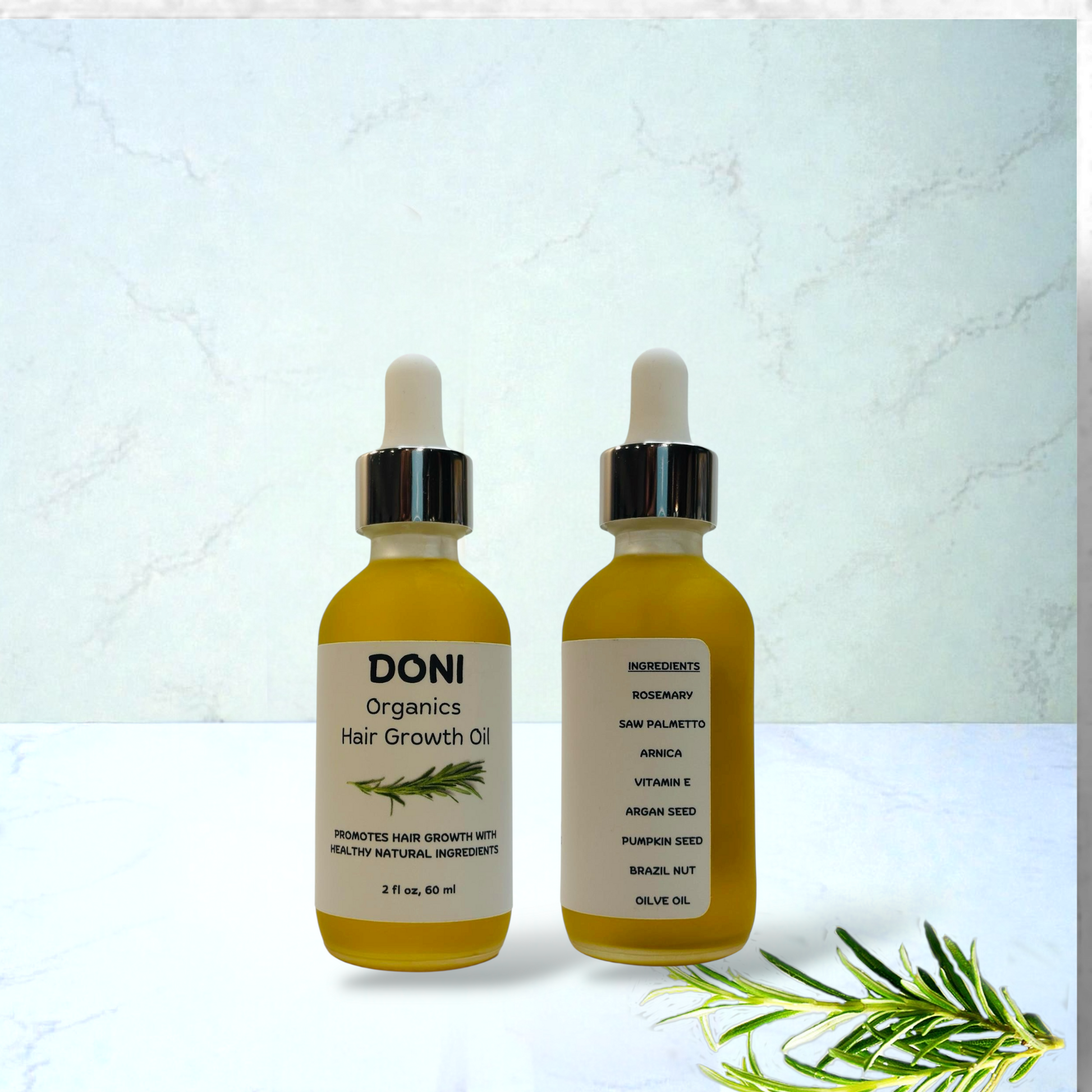 Organic Hair Growth Oil - Natural Treatment for Thinning Hair & Hair Loss