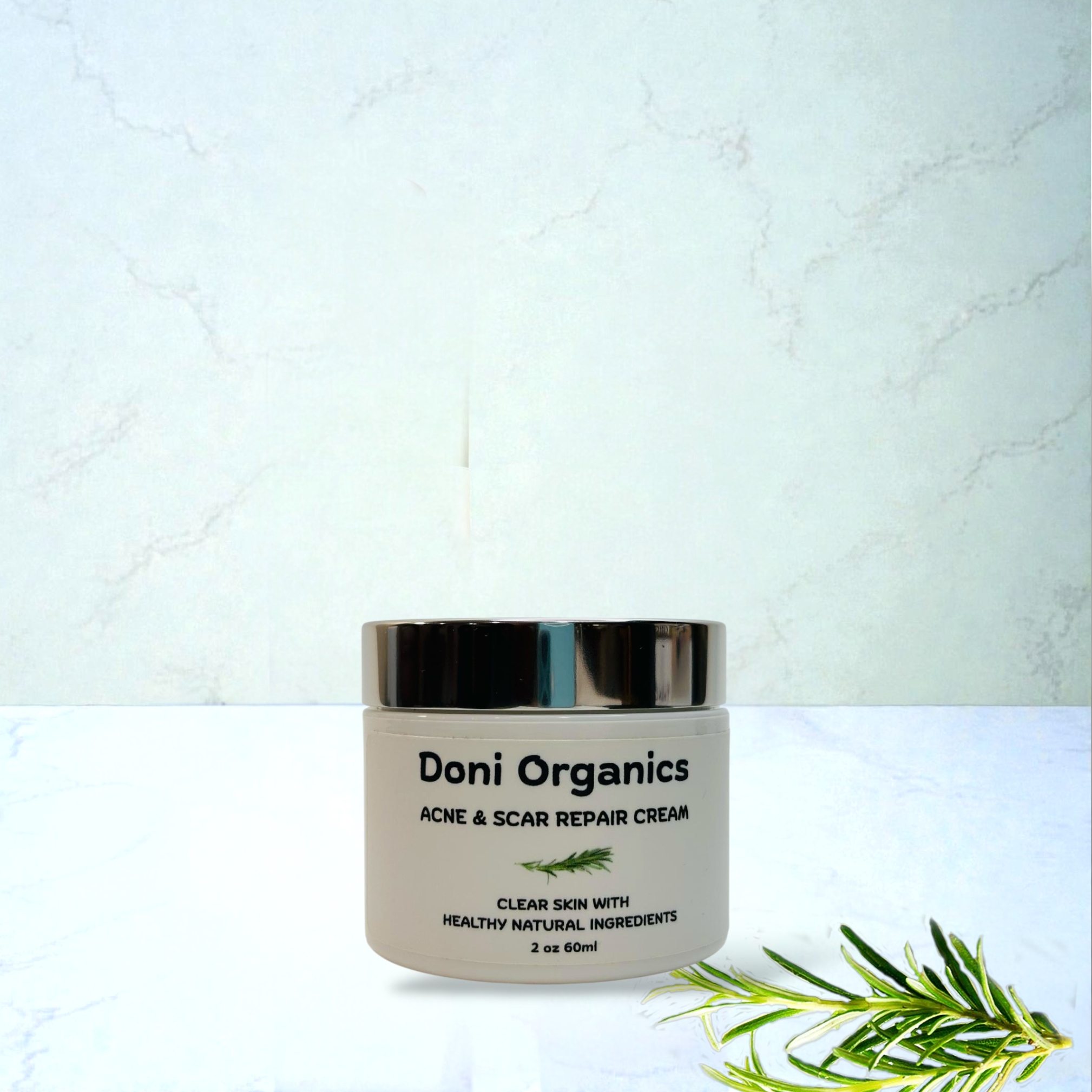 Doni Organics acne and scar repair cream chemical free with herbal, natural ingredients.Reduce acne within weeks