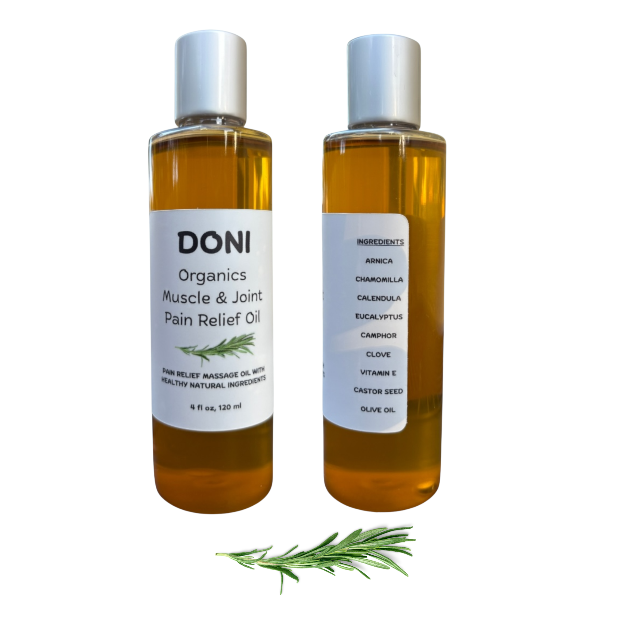 Organic Pain Relief Massage Oil with All-Natural Herbs